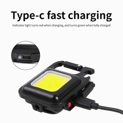 Mini LED svítilna - přívěsek, dobíjecí USB-C