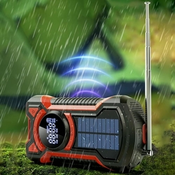 Solární powerbanka s rádiem, svítilnou a dynamem